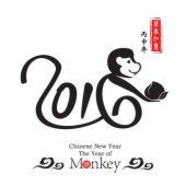 2016猴年水墨矢量